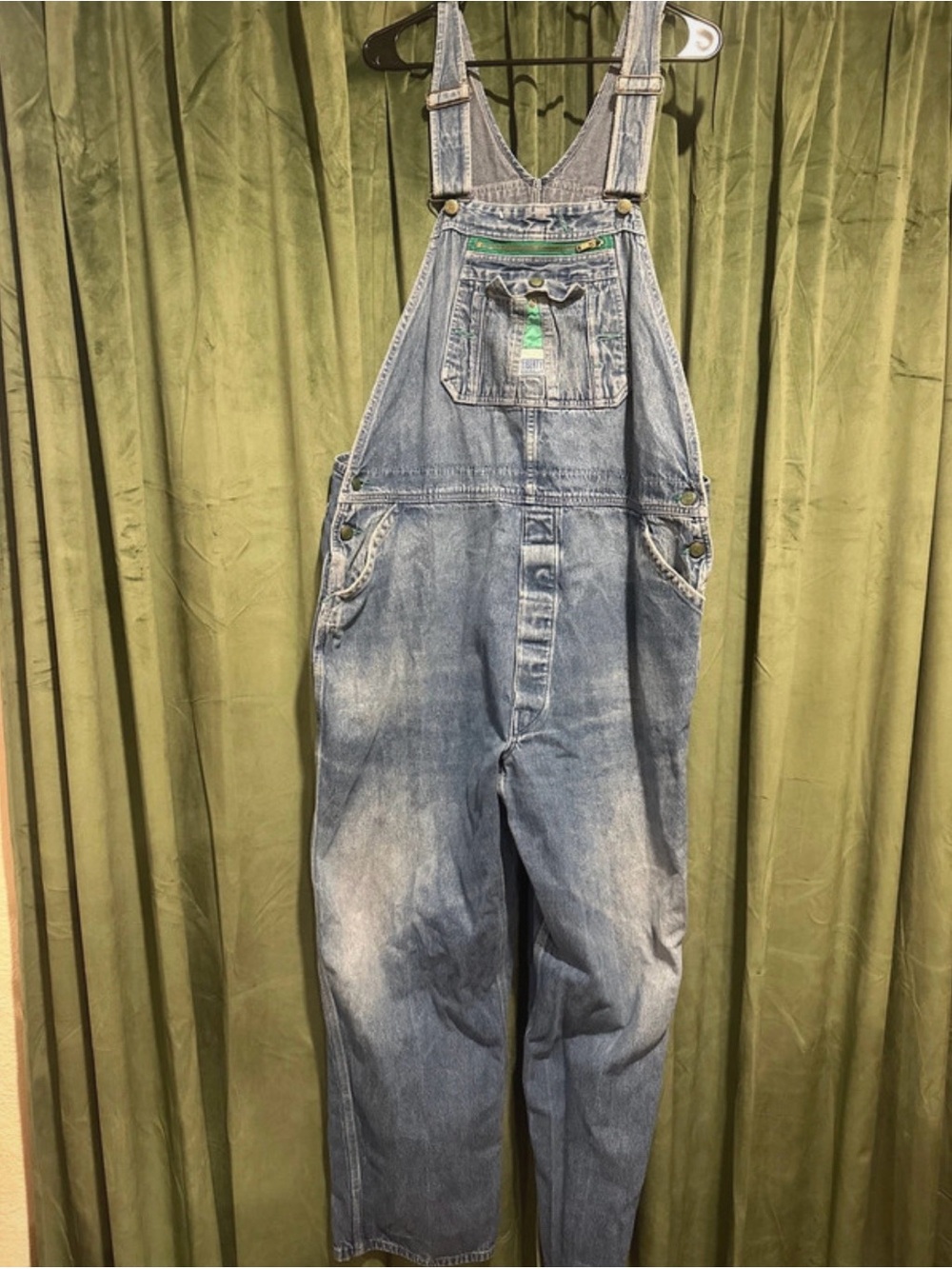 Vintage Men's Blue Denim Overalls - Classic Relaxed Fit